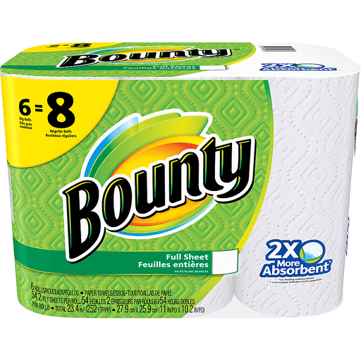 slide 6 of 16, Bounty Paper Towels 6 ea, 6 ct