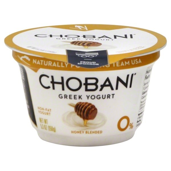 slide 1 of 1, Chobani Yogurt, Greek, Non-Fat, Honey Blended, 5.3 oz