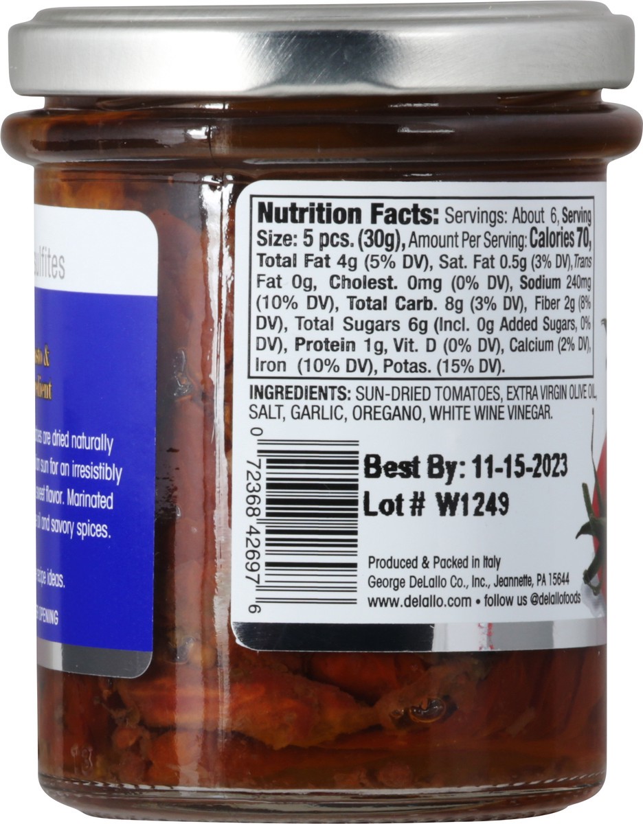 slide 6 of 11, DeLallo Sun-Dried Tomatoes-Delallo, 6.67 oz