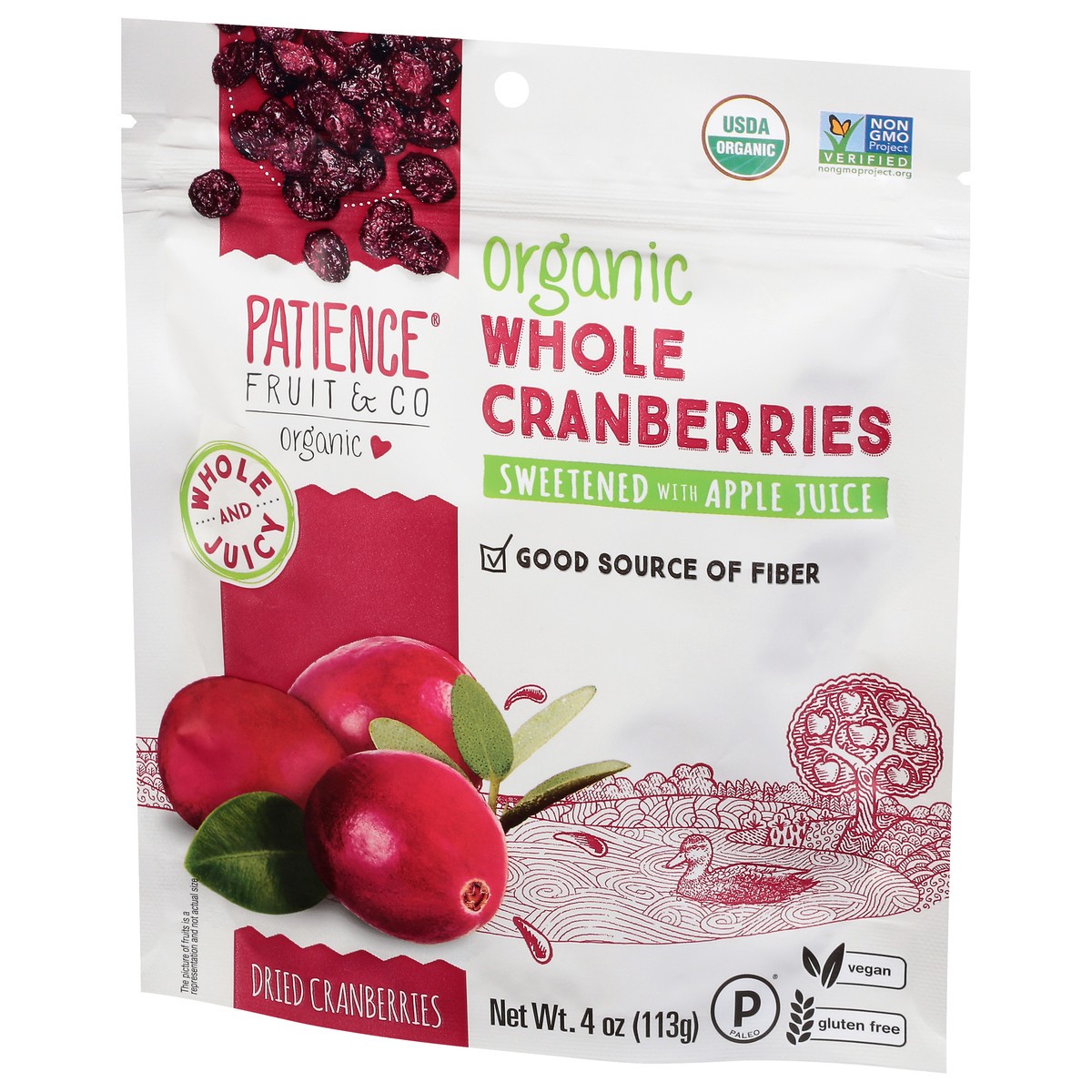 slide 7 of 9, Patience Fruit & Co Patience Fruit Organic Dried Cranberrys, 4 oz