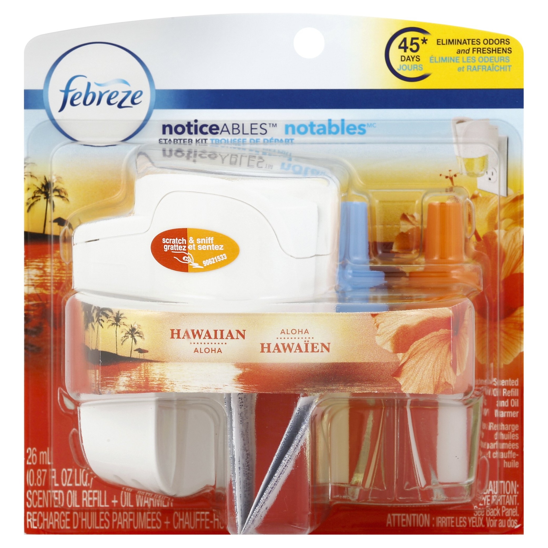 slide 1 of 2, Febreze Plug Hawaiian Aloha Starter Kit Scented Oil Refill and Oil Warmer, 1 ct