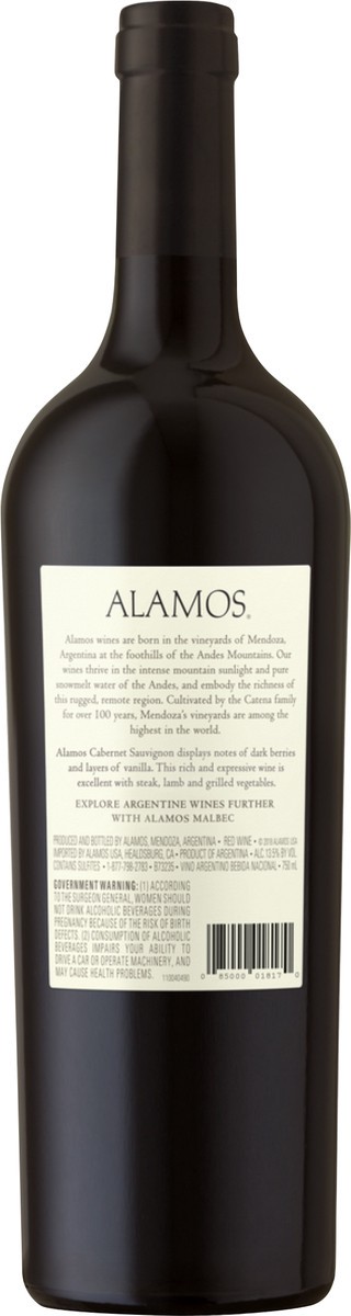 slide 3 of 3, Alamos Red Wine, 750 ml