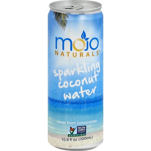 slide 1 of 1, Mojo Naturals Coconut Water, Sparkling - 10 oz, 10 oz