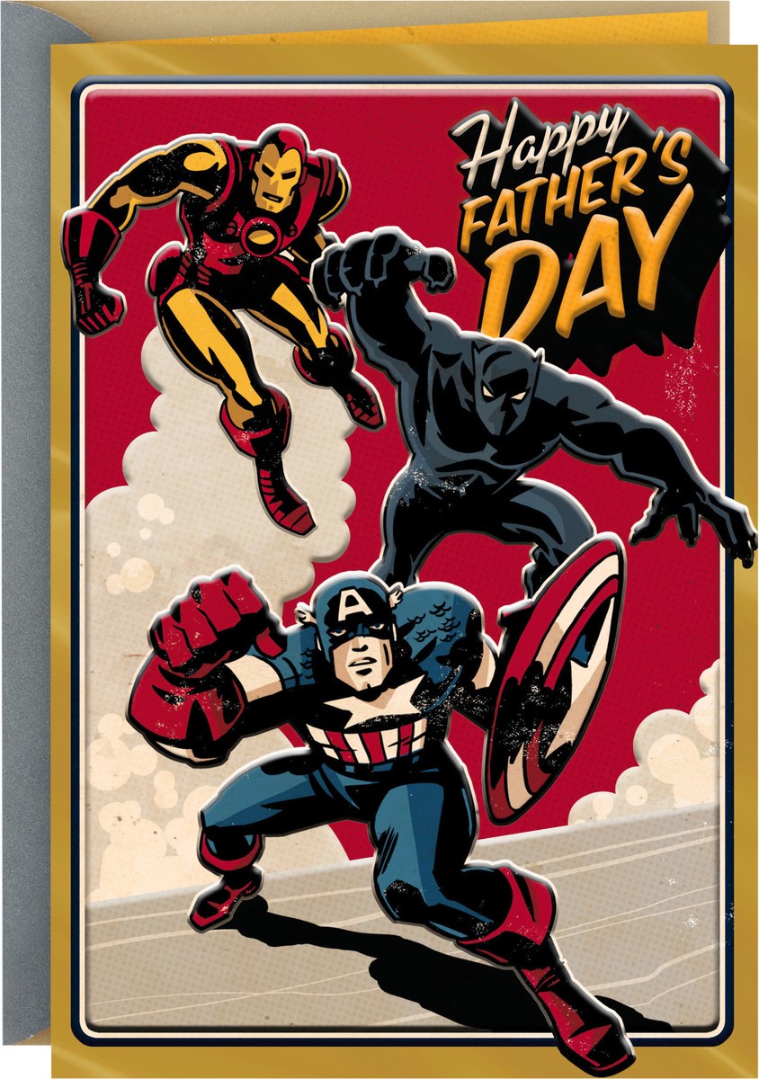 slide 1 of 5, Hallmark Fathers Day Card (Vintage Avengers), 1 ct