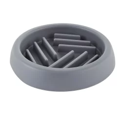 Top Paw Grey Puzzle Slow-Feeder Dog Bowl