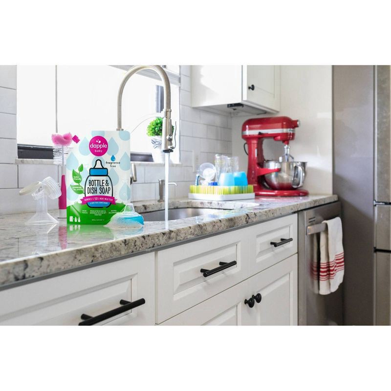 slide 3 of 3, Dapple Baby Fragrance Free Bottle & Dish Soap Refill 34 fl oz, 34 oz