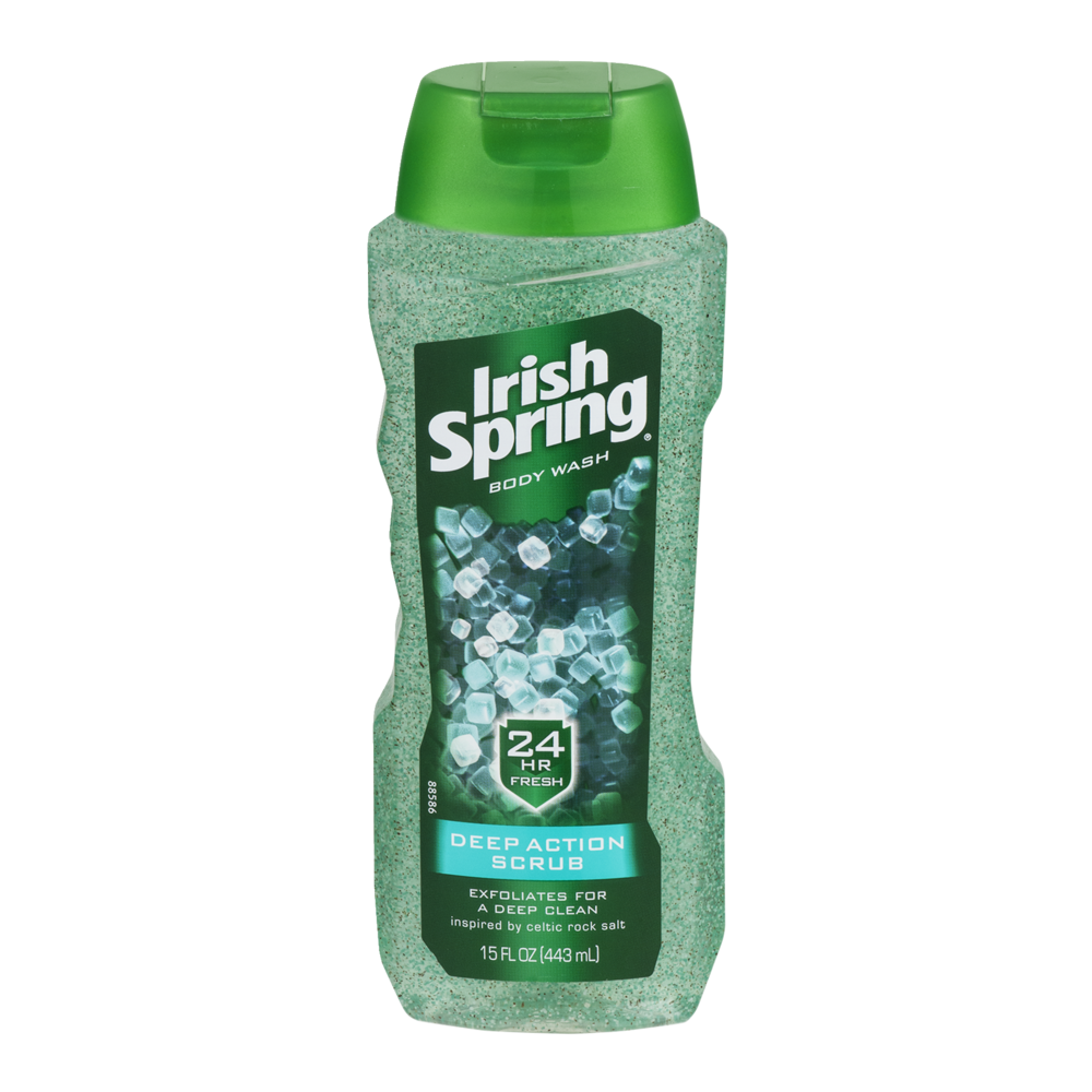 slide 1 of 1, Irish Spring Body Wash, Deep Action Scrub, 15 oz