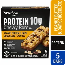 Kroger® Protein Peanut Butter and Dark Chocolate Flavored Chewy Bars, 5 ct / 1.41 oz