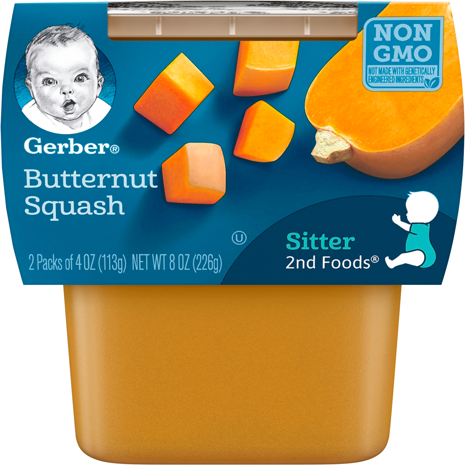 slide 1 of 1, Gerber Strain Squash, 2 ct; 3.5 oz