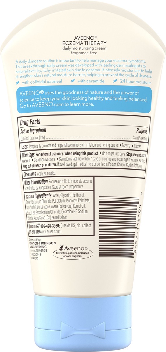 slide 6 of 7, Aveeno Active Naturals Eczema Therapy Moisturizing Cream, 5 oz