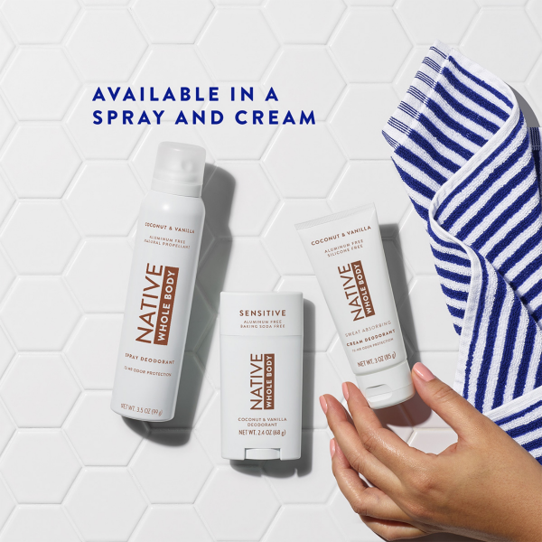 slide 29 of 29, Native Wb Deo Coconut & Vanilla 2.4Oz, 2.65 oz