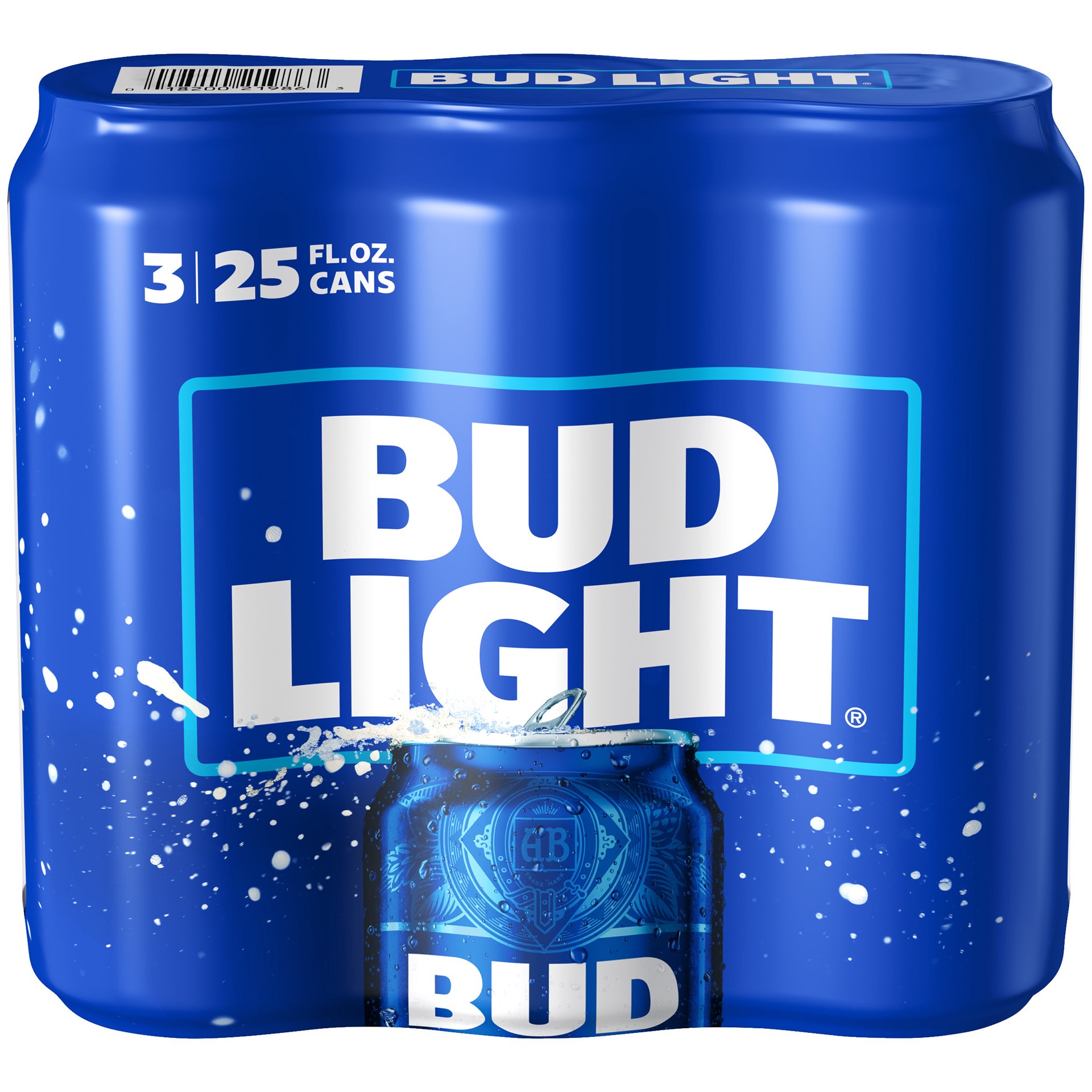 slide 1 of 6, Bud Light Beer, 3 Pack Beer, 25 FL OZ Cans, 3 ct; 25 fl oz