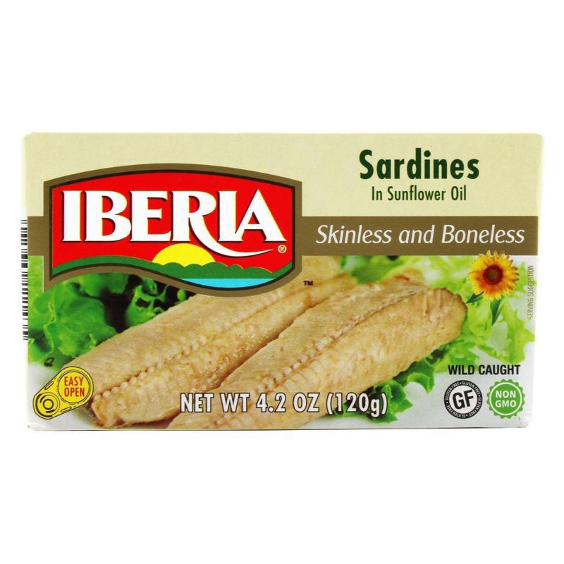 slide 1 of 4, Iberia Sardines in Oil, 4.3 oz