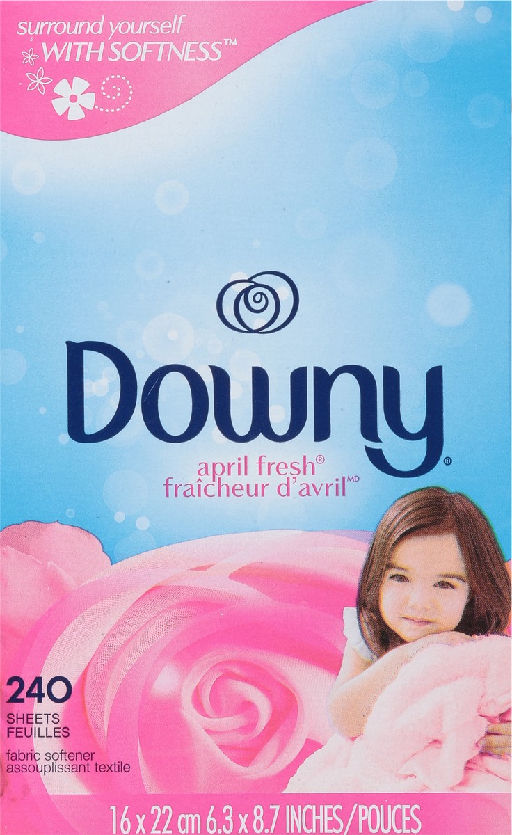 slide 6 of 9, Downy Fabric Softener Dryer Sheets, April Fresh , 240 Count, 240 ct