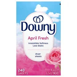 Downy Fabric Softener Dryer Sheets, April Fresh , 240 Count