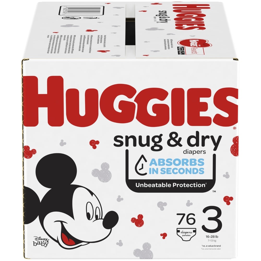 slide 1 of 1, Huggies Snug Dry Diapers Size 3, 76 ct