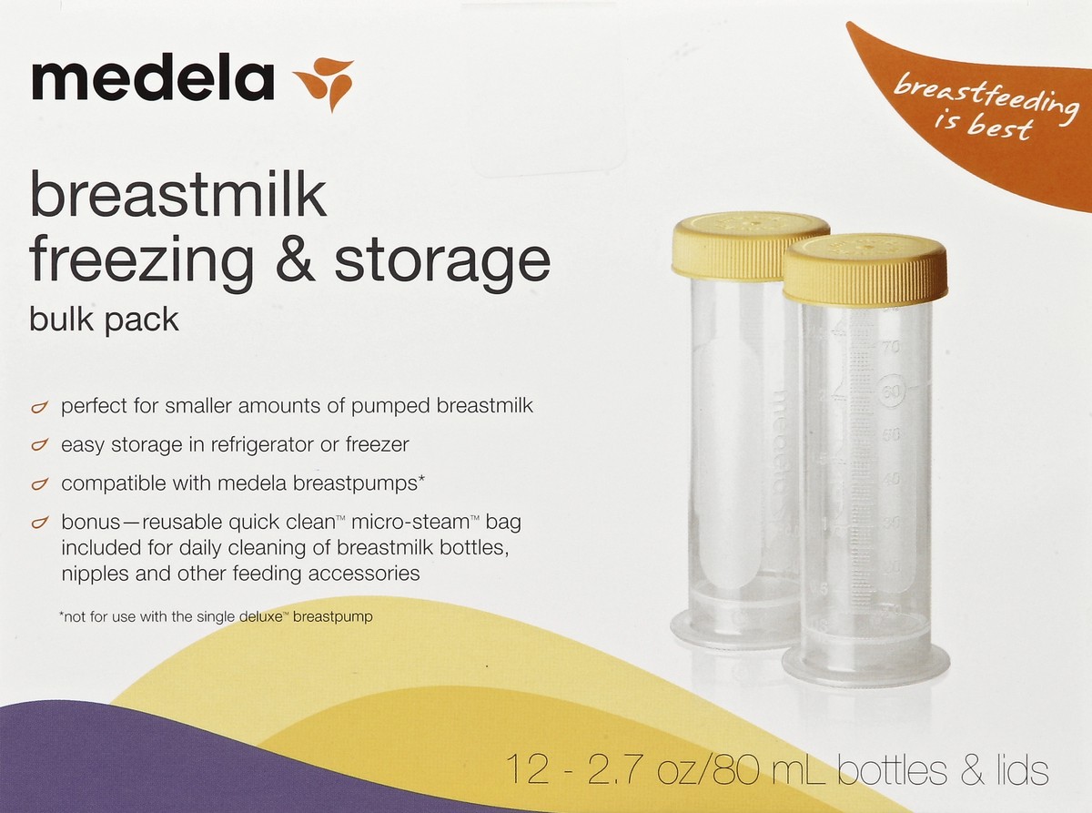 slide 4 of 4, Medela Bottles & Lids 12 ea, 12 ct