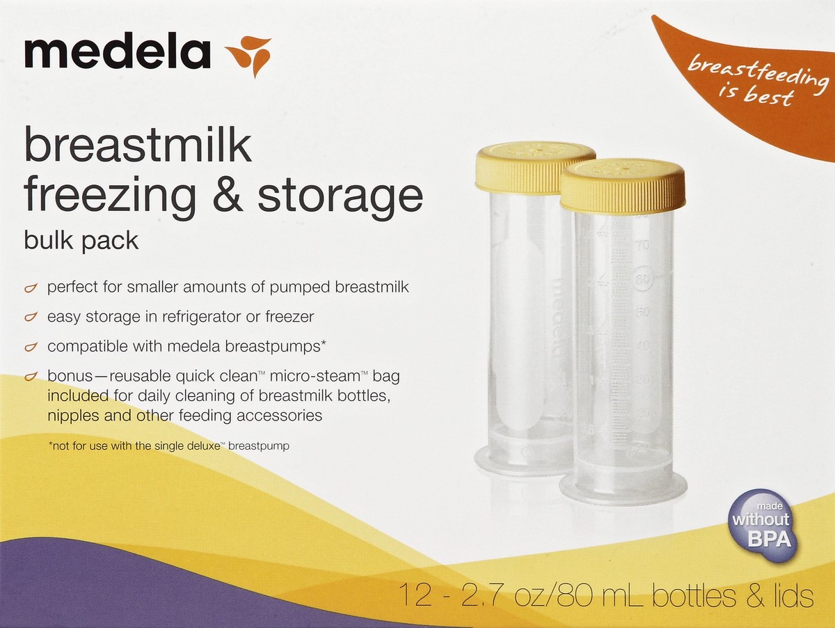 slide 3 of 4, Medela Bottles & Lids 12 ea, 12 ct