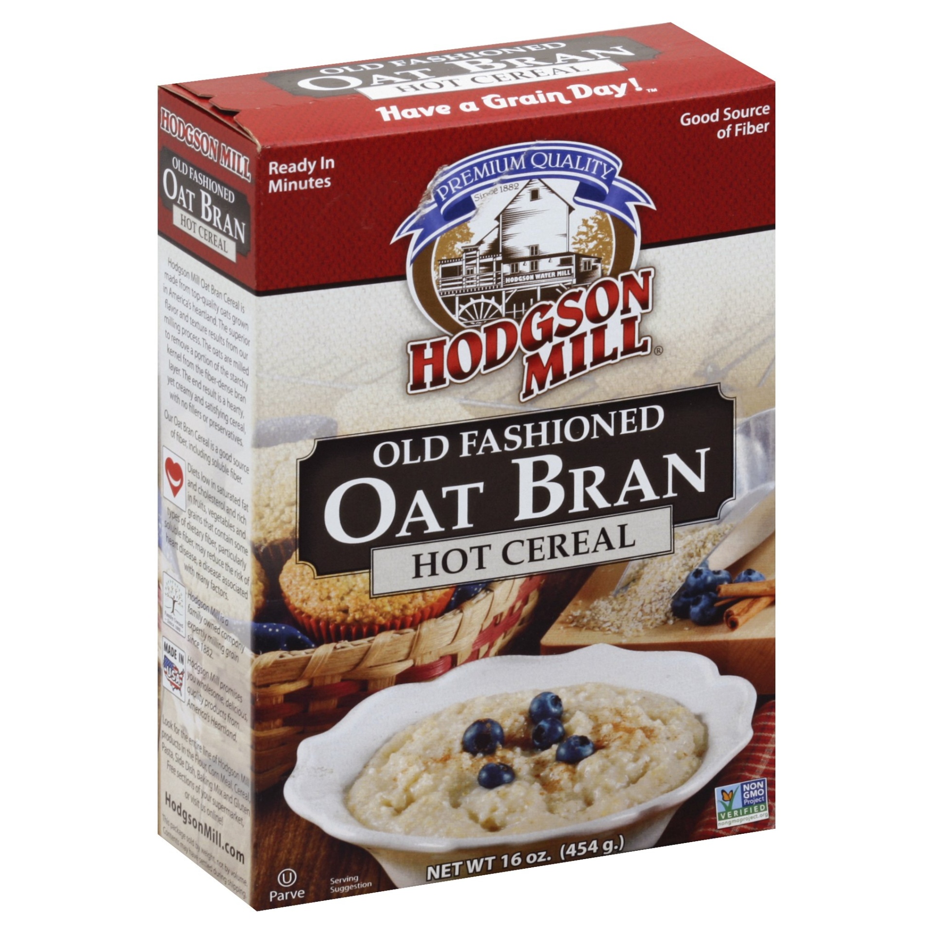 slide 1 of 4, Hodgson Mill Hodgson Oat Bran Cereal, 16 oz