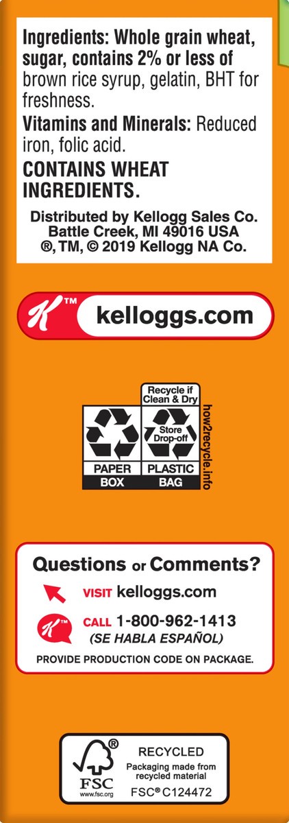 slide 2 of 7, Frosted Mini-Wheats Kellogg's Frosted Mini-Wheats Breakfast Cereal Original, 1.13 oz, 1.31 oz