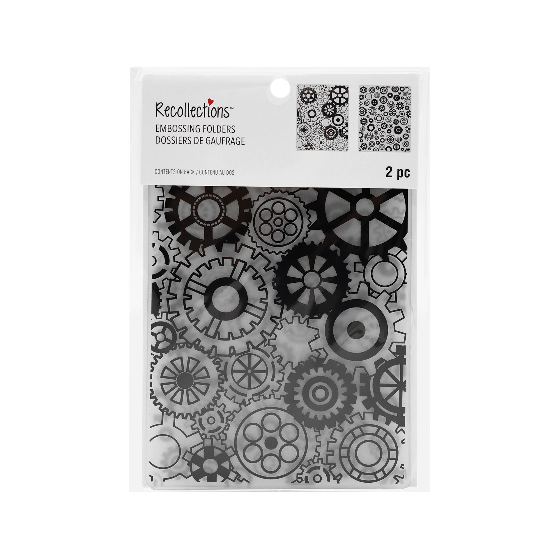slide 4 of 5, Gears Embossing Folders Set By Recollections, 4.25 in x 5.5 in