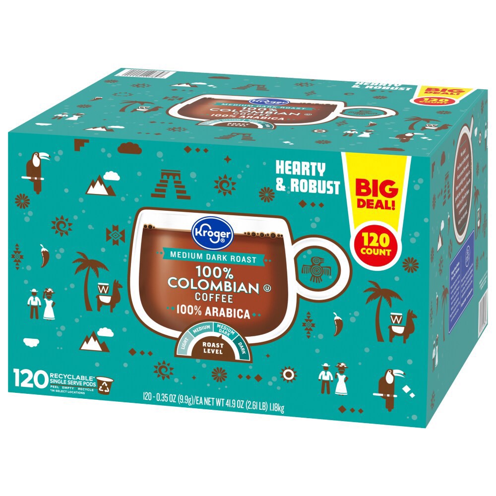 slide 5 of 6, Kroger 100% Colombian Coffee Single Serve Cups- 120 ct, 120 ct