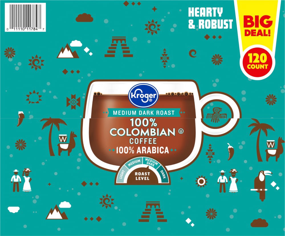 slide 3 of 6, Kroger 100% Colombian Coffee Single Serve Cups- 120 ct, 120 ct