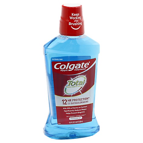 slide 1 of 1, Colgate Total Mouthwash Antigingivitis Antiplaque Peppermint Blast, 16.9 fl oz