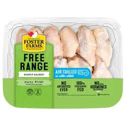 Foster Farms Simply Raised Free Range No Antibiotics Ever Chicken Party Wings, 1 pack