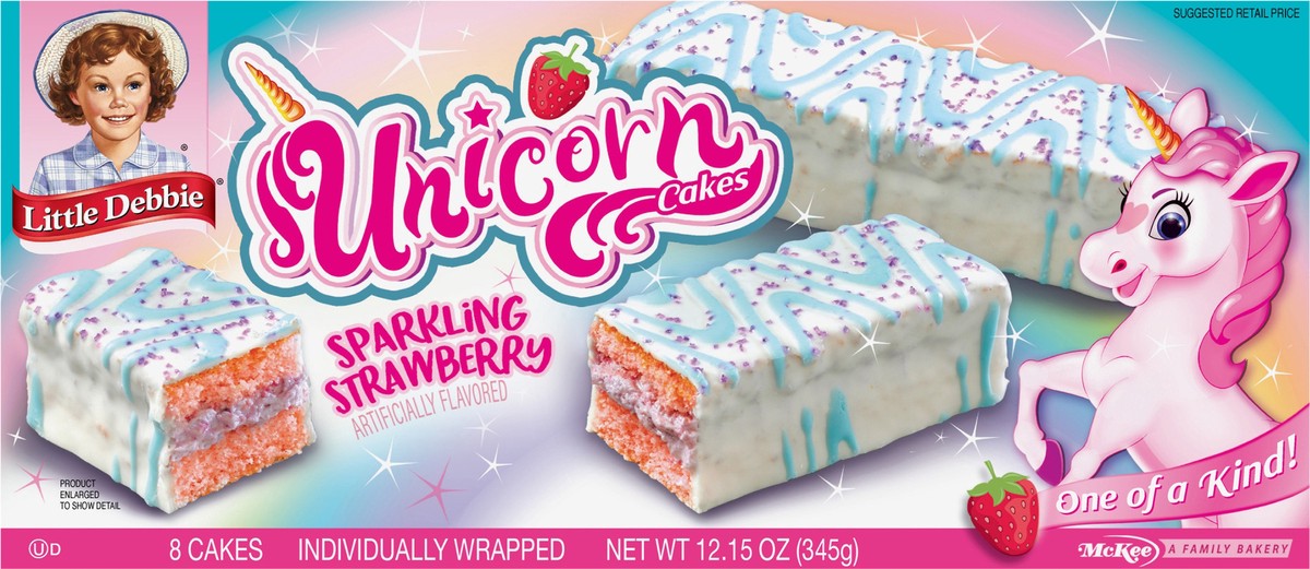 slide 8 of 11, Little Debbie Snack Cakes, Little Debbie Family Pack Unicorn Cakes - 8 ct, 8 ct