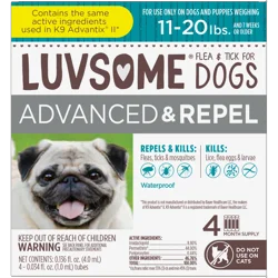 Luvsome Advanced + Repel Flea & Tick Drops For Dogs