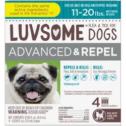 Luvsome Advanced + Repel Flea & Tick Drops For Dogs