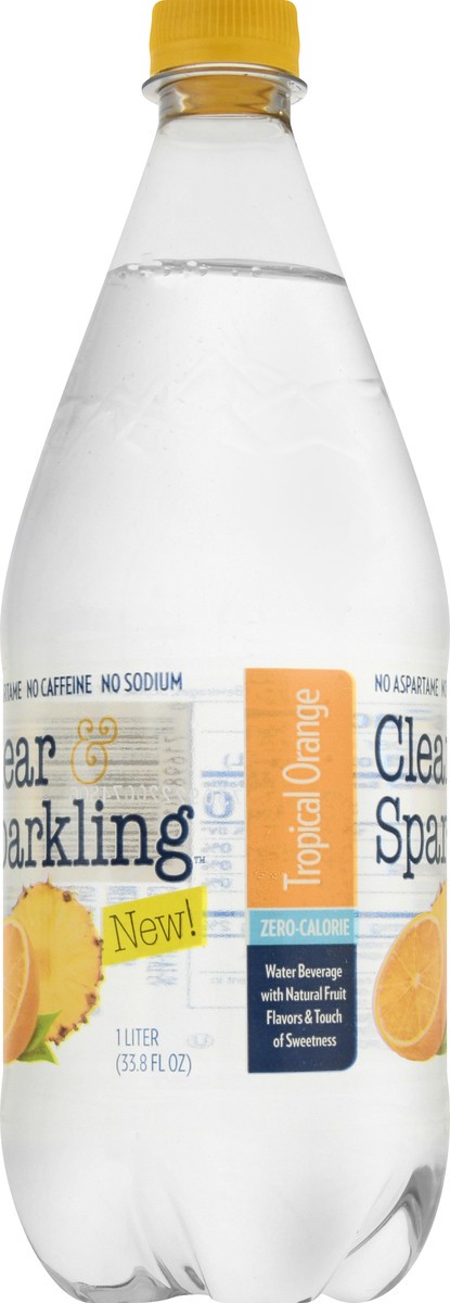 slide 4 of 13, Clear & Sparkling Tropical Orange Water Beverage - 1 l, 1 l