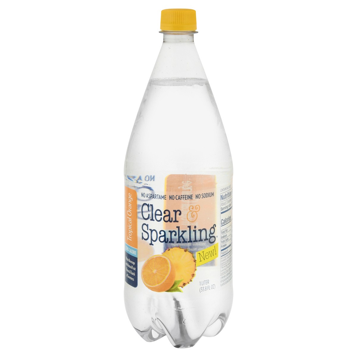 slide 12 of 13, Clear & Sparkling Tropical Orange Water Beverage - 1 l, 1 l