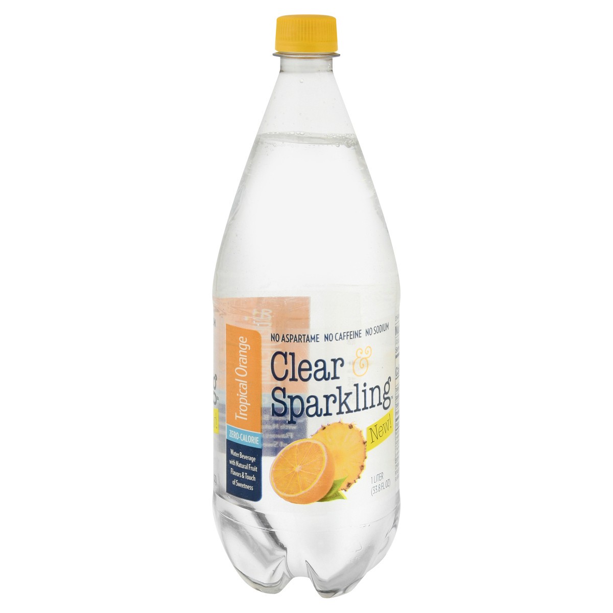 slide 9 of 13, Clear & Sparkling Tropical Orange Water Beverage - 1 l, 1 l