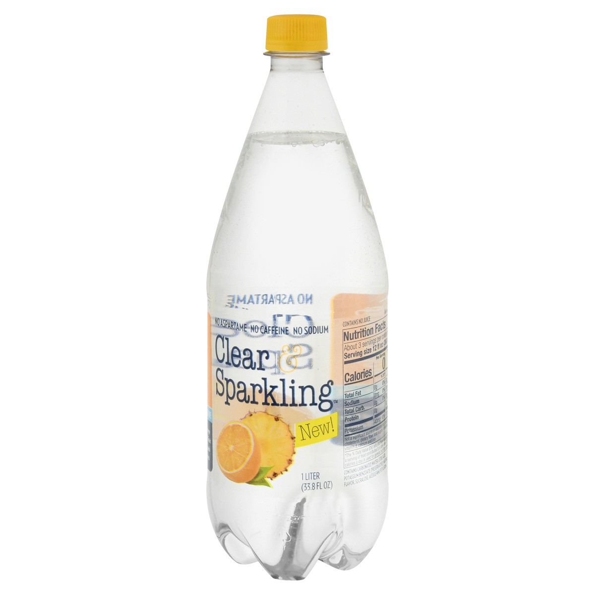slide 11 of 13, Clear & Sparkling Tropical Orange Water Beverage - 1 l, 1 l