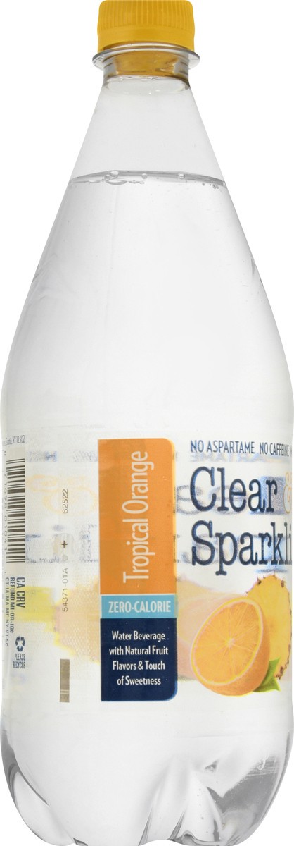 slide 7 of 13, Clear & Sparkling Tropical Orange Water Beverage - 1 l, 1 l