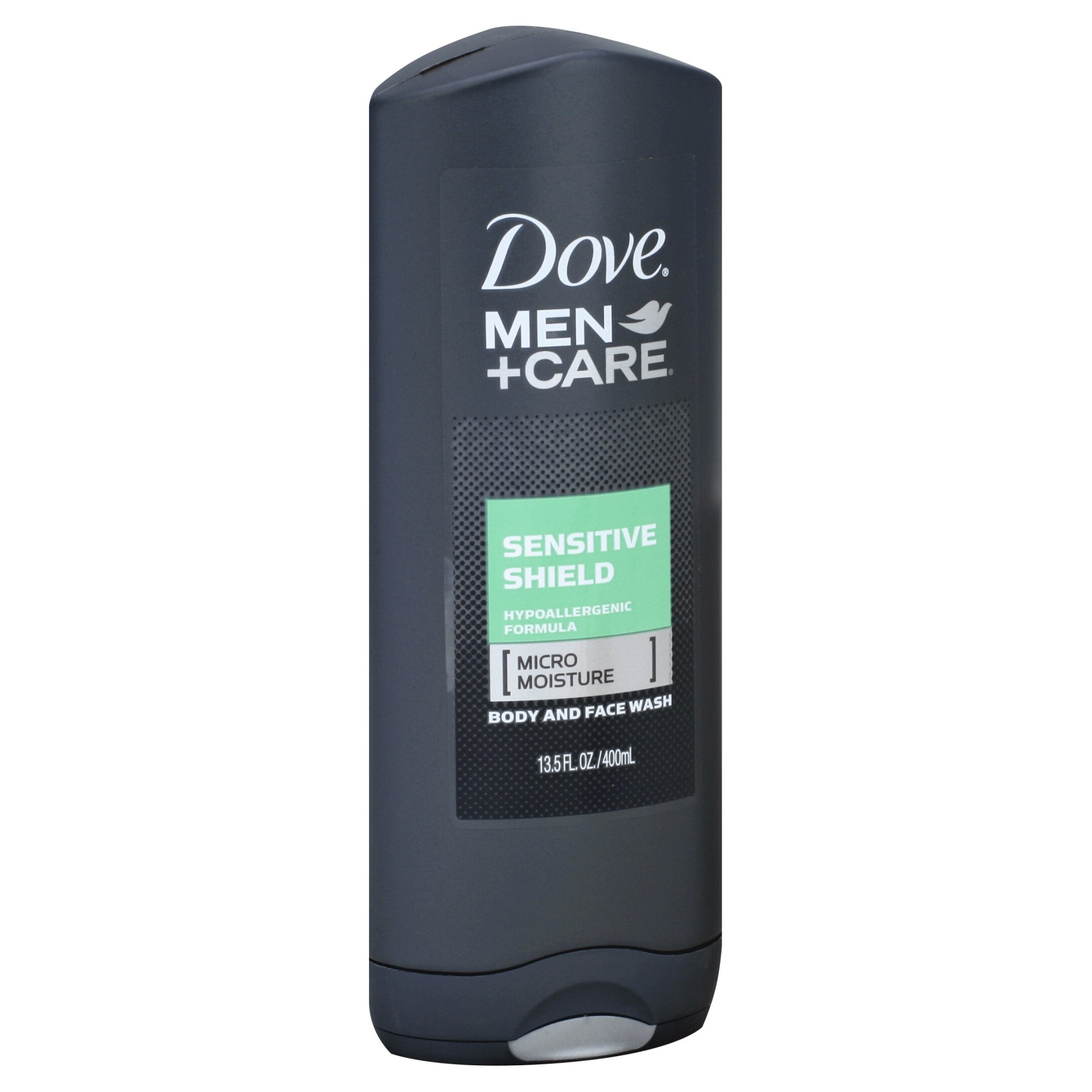 slide 1 of 1, Dove Men + Care Sensitive Shield Micro Moisture Body & Face Wash, 13.5 oz