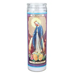 Reed Candle Brilux La Milagrosa Perfume Scented Religious Candle - White Wax