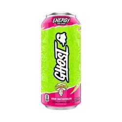 Ghost Zero Sugar Energy Drink, Warheads Sour Watermelon, 16 fl oz can