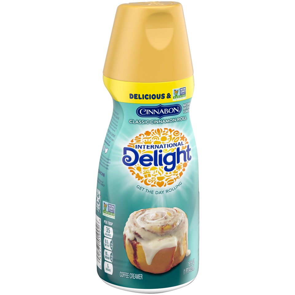 slide 4 of 8, International Delight Cinnabon Classic Cinnamon Roll Gourmet Coffee Creamer, 16 fl oz