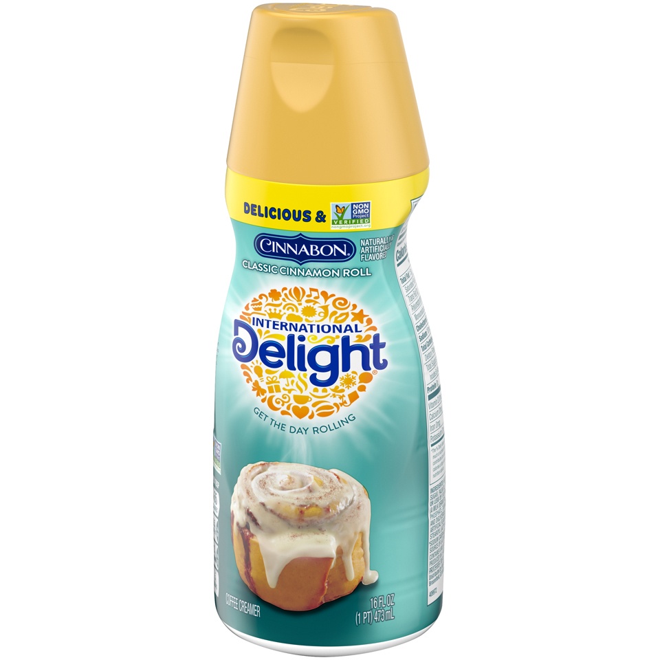 slide 5 of 8, International Delight Cinnabon Classic Cinnamon Roll Gourmet Coffee Creamer, 16 fl oz