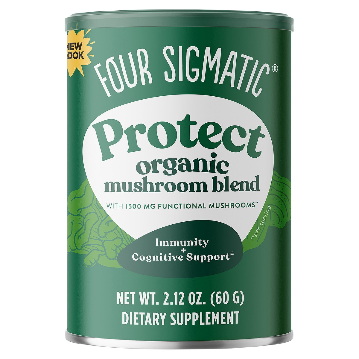 slide 1 of 9, Four Sigmatic PROTECT Organic Mushroom Blend Mix with 10 Genius Adaptogens, 1 ct