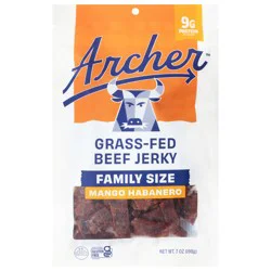 Country Archer Provisions Grass-Fed Mango Habanero Beef Jerky Family Size 7 oz