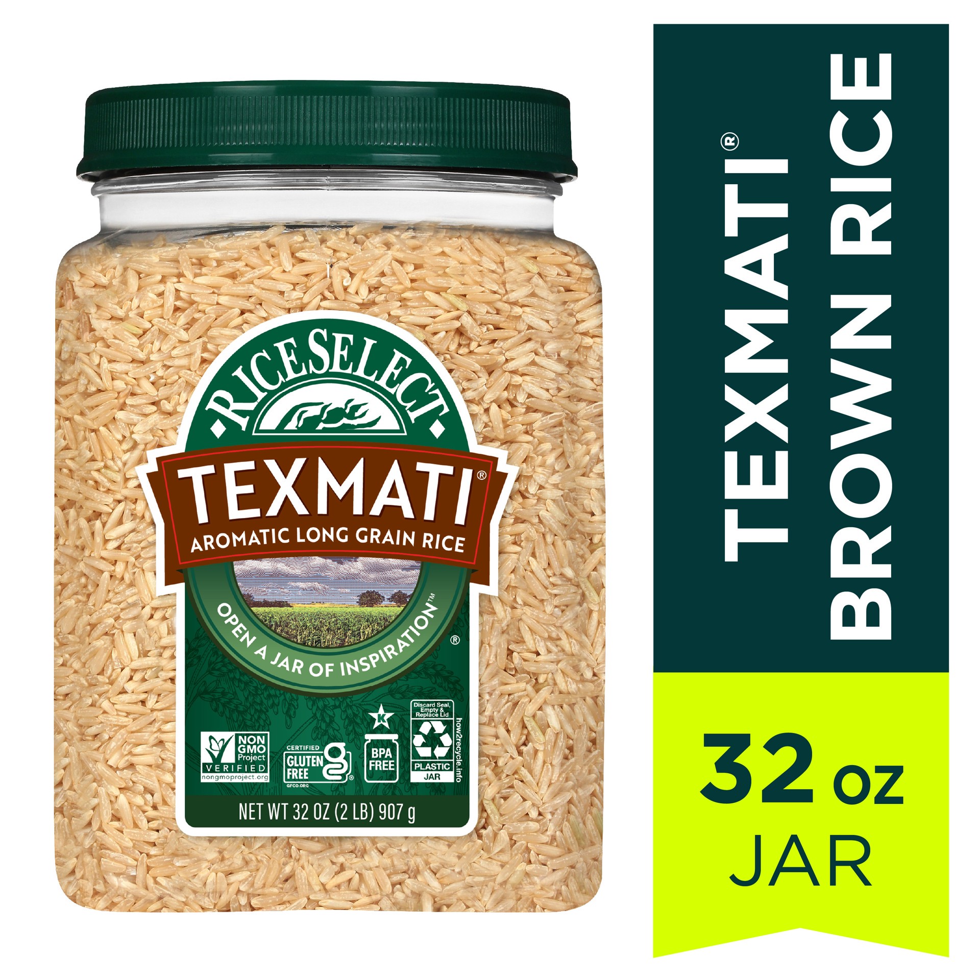 slide 1 of 10, RiceSelect Brown Rice, Texmati, 32 oz