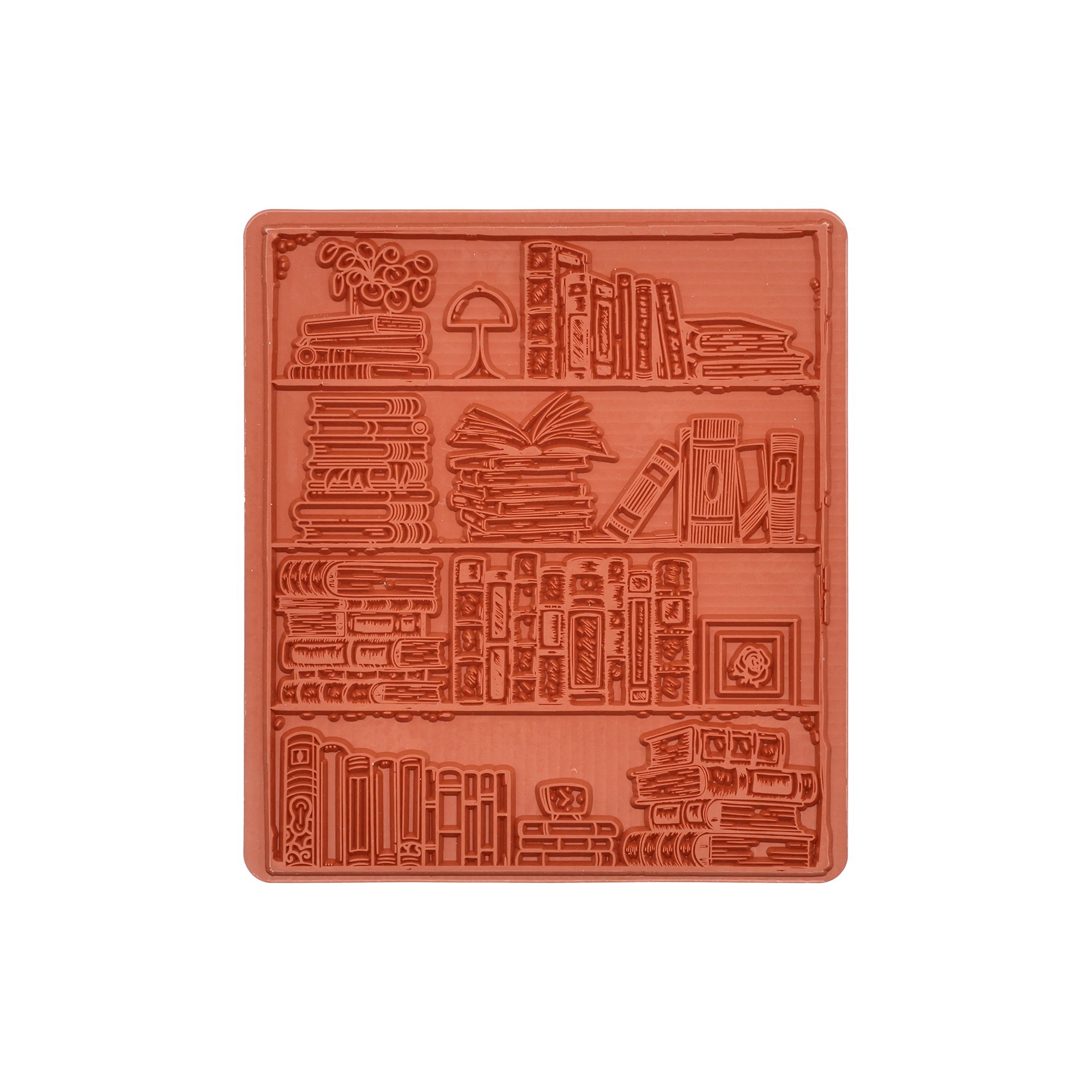 slide 2 of 5, Full Book Shelf Cling Stamp By Recollections, 5 in x 5.7 in