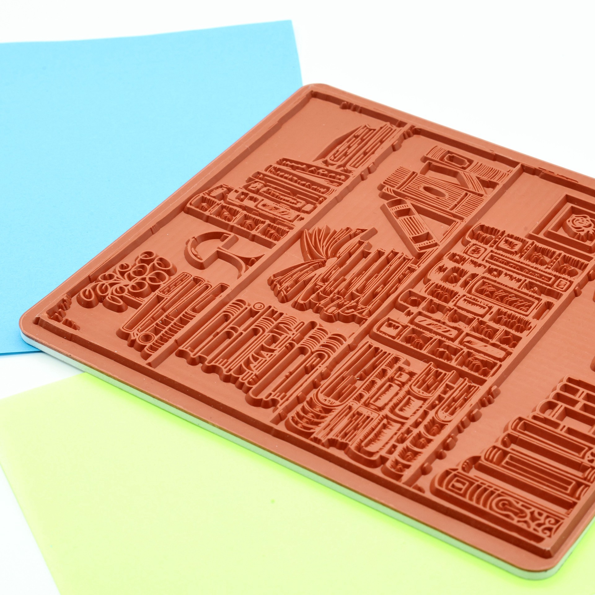 slide 5 of 5, Full Book Shelf Cling Stamp By Recollections, 5 in x 5.7 in