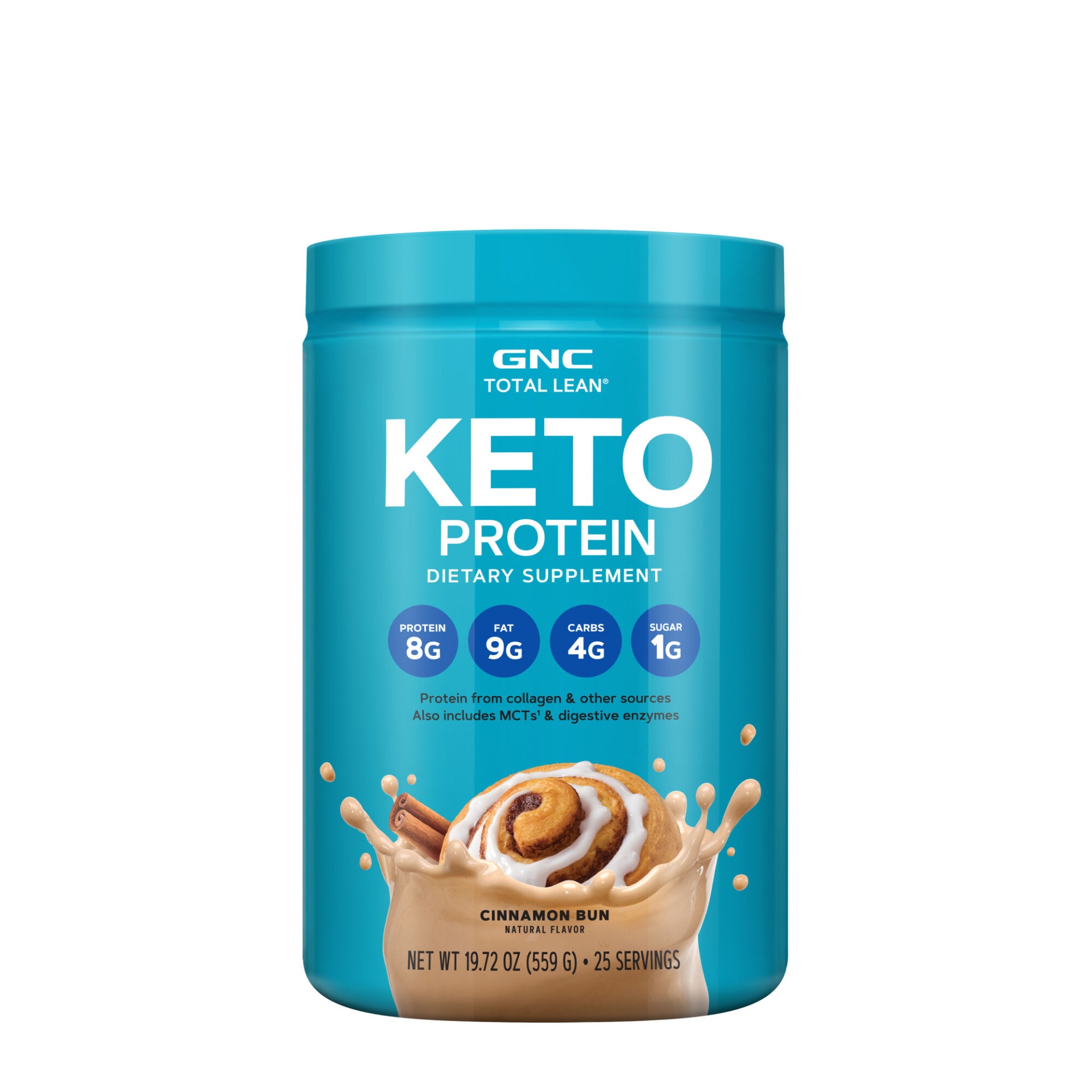 slide 1 of 1, GNC Total Lean KETO Protein - Cinnamon Bun, 1 ct