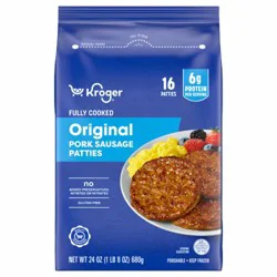 Kroger® Fully Cooked Original Breakfast Sausage Patties, 24 oz