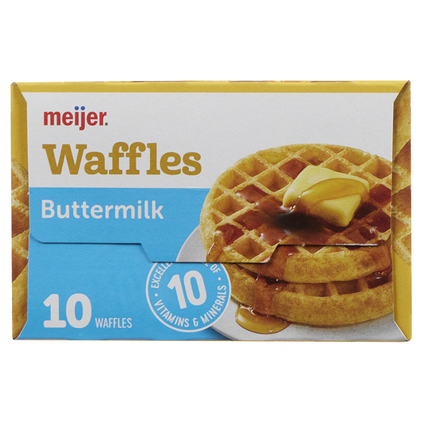 slide 16 of 21, Meijer Buttermilk Frozen Waffles, 10 ct; 12.3 oz